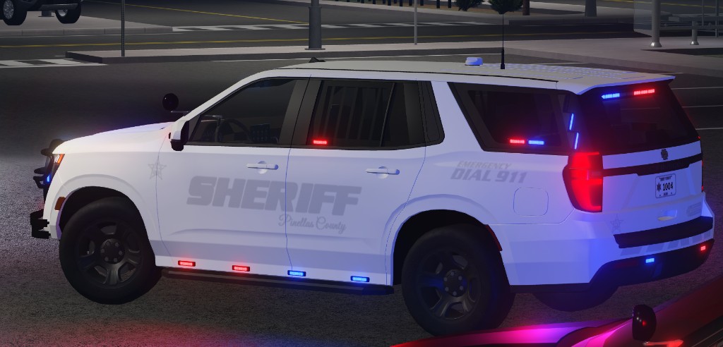Sheriff Tahoe with emergency lights