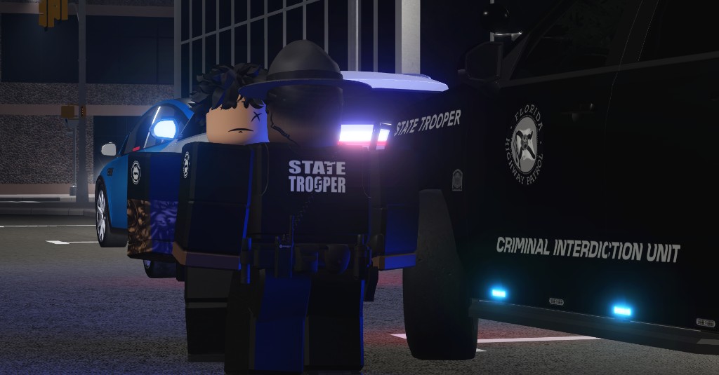 Florida State Trooper traffic stop at night